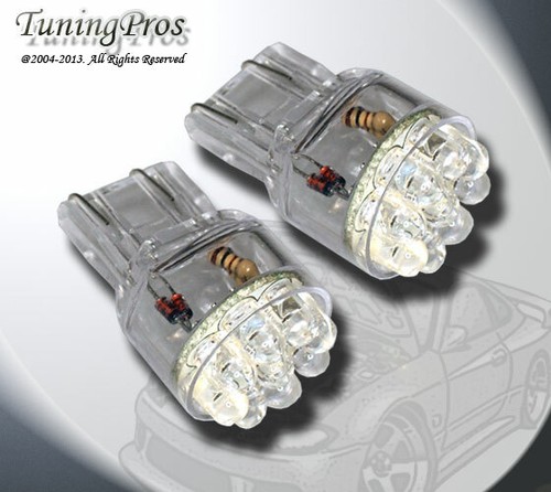 (1 Pair) Set of 2 pcs Front Side Marker T20 Wedge 9 Red LED Light Bulbs 7443 - Foto 1 di 3
