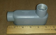 Killark OLB-2 Threaded Conduct Body w/ (2) 3/4" NOS Hubs 90 Degree AWG #6 Max.