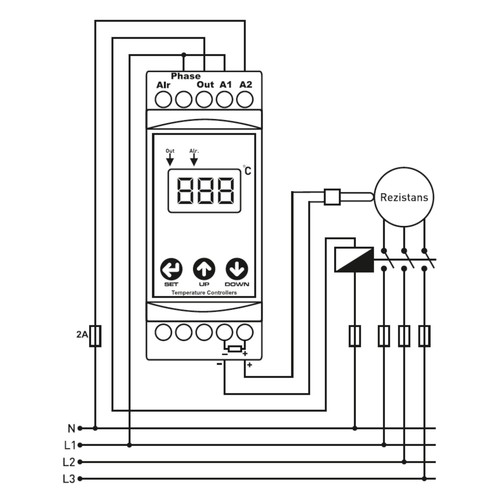 Tense DT-321DIN Temperatur Regler Controller Thermostat Sensor NTC Hutschiene - Picture 3 of 4