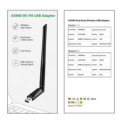 900Mbps Wireless WiFi Receiver 802.11 Ac Bluetooth-Compatible5.3 for PC Laptop . - Bild 12 von 12