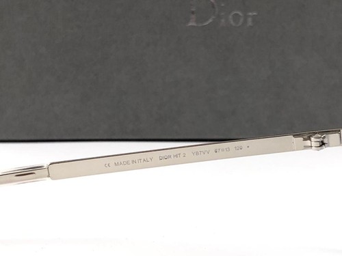 VINTAGE CHRISTIAN DIOR HIT SILVER LIGHT BLUE LENSES 2000 SUNGLASSES AUSTRIA Y2K - Picture 5 of 11