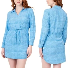 Shore To Summit Sun Protection Dress Blue Sea Mist Outdoor Dress Size L