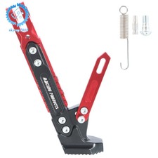 Red Adjustable Motorcycle CNC Aluminum Alloy Kickstand Foot Side Support Stand