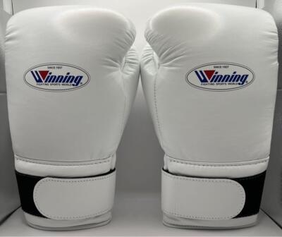 Winning Boxing Gloves 12oz MS-400B White Professional Tape