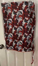 Patagonia Red, Black Print Laundry Bag Sack Tie Top 27 x 18.5” Lined EUC!