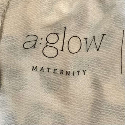 A Glow Maternity Under Belly Lounge Shorts XS New with Tags Leopard Beige Soft - Picture 4 of 5