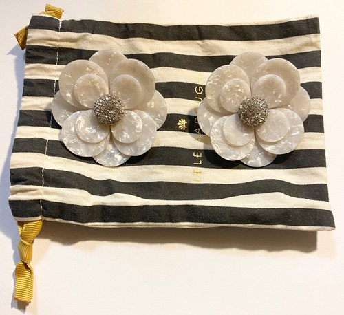 $165 Lele Sadoughi Zinnia Floral Post Earrings - Picture 5 of 5