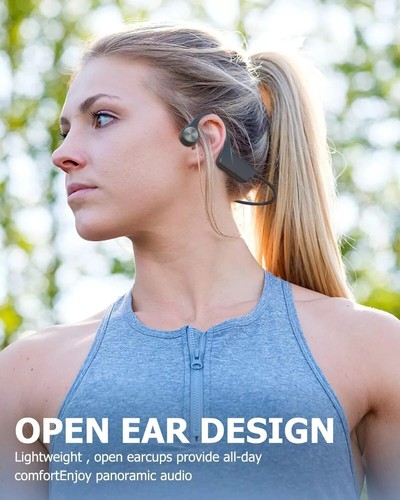SANOTO Knochenschall Kopfhörer Bluetooth 5.3, IPX5, Open Ear, Sport, Kabellos - Photo 3/8