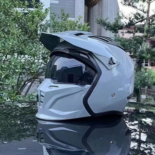 DOT Approved Retro Motorcycle Riding Combination Full Face Motorbike Helmet - Bild 6 von 20