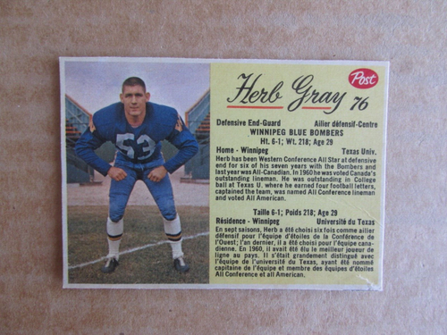 1963 POST CEREAL CFL FOOTBALL KARTE EINZEL KOMPLETT IHR SET WÄHLEN SIE AUS - Bild 38 von 97