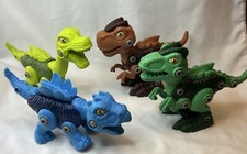 4 Set DIY Dinosaur Building Toy Take Apart Set Screw Together Dino Set