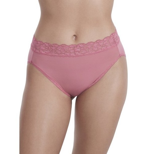 Paquete de 3 bragas Vanity Fair LACE HI~CUT 13280, surtidas rayas sólidas talla 6~7~8~9 - Imagen 2 de 3
