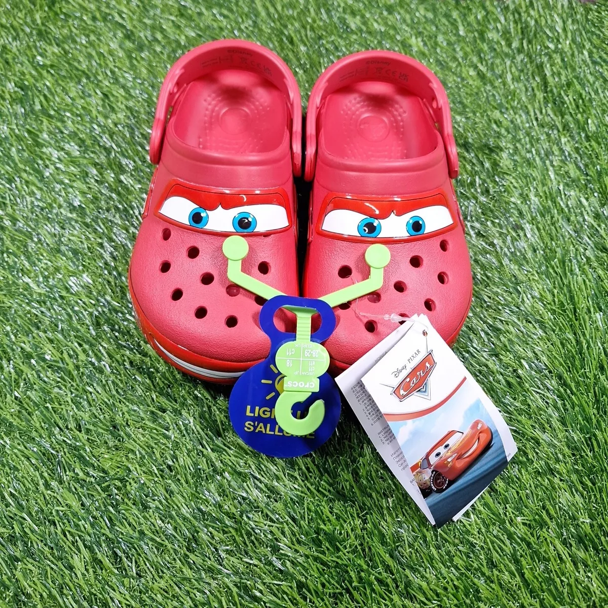 Lightning McQueen Crocs Kids Size 12C Light Up 209381-610 BRAND