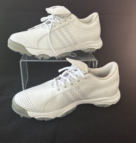 Scarpe da golf Adidas donna Beacon 737599 bianche viola stringate taglia 5 1/2 nuove con etichette - Foto 5 di 11