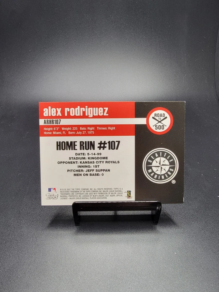 2007 Topps Alex Rodriguez Road to 500 #ARHR107 Alex Rodriguez  - Image 2 of 2