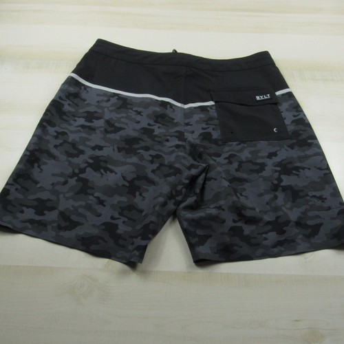 Bylt Boardshorts Men Extra Large Black Gray Camo Coastal Swim Trunks Surf - Afbeelding 11 van 19