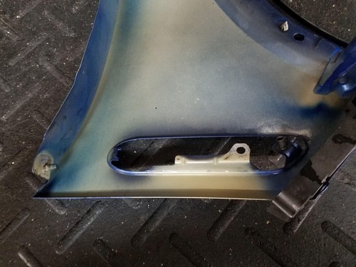 2005 MINI COOPER S FRONT PASSENGER SIDE FENDER BLUE A28 - Picture 5 of 11