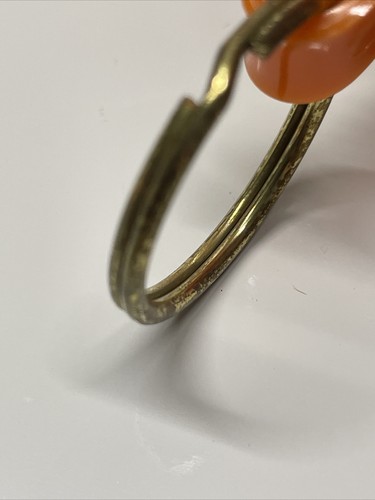 Vintage Dunkin Donuts Keychain Orange Plastic New Jersey Route 130 USA New Read - Picture 7 of 7