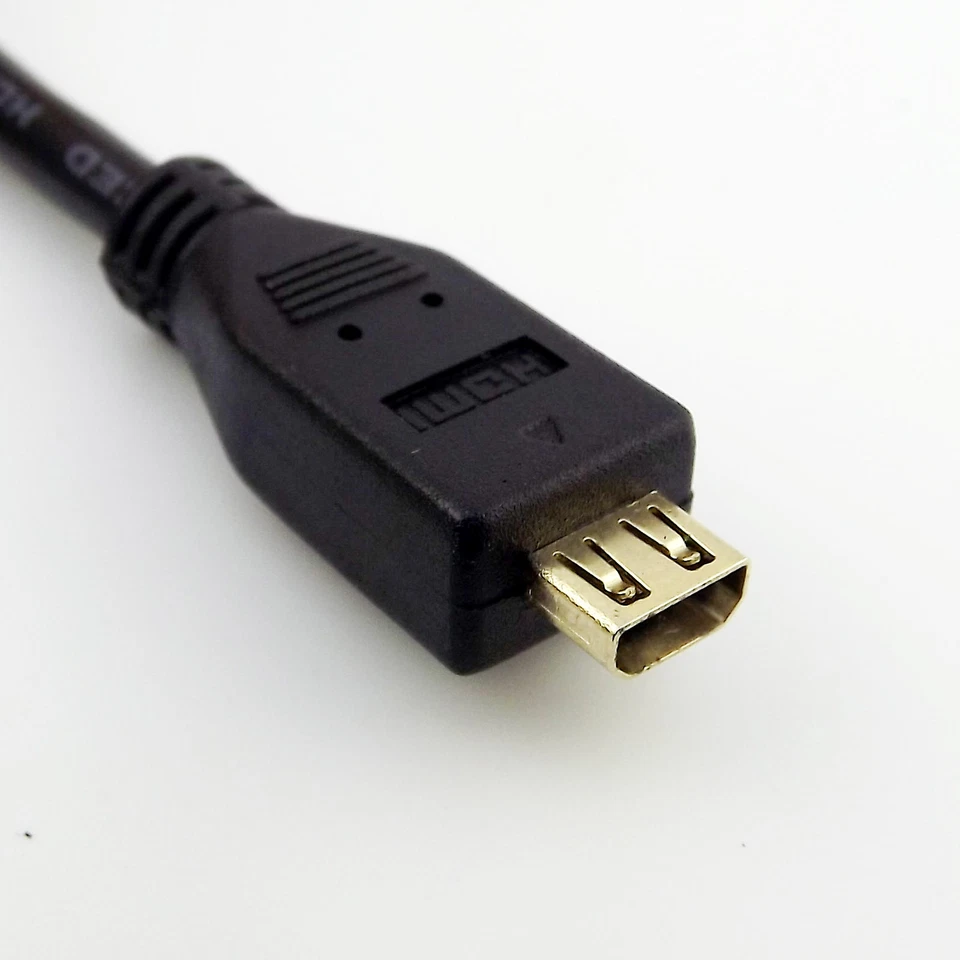 High Speed 1FT Black Micro HDMI 1.4 D Female to Micro HDMI Male Extension Cable - Image 4 of 4