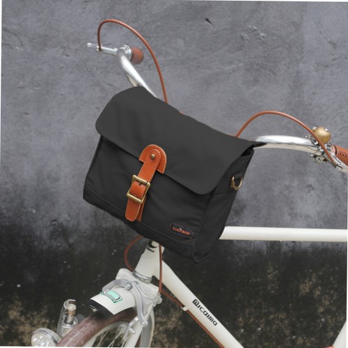 Tourbon Fahrrad Umhängetaschen Vintage Lenkertasche City Lenker Korb Wasserdicht - Bild 14 von 31
