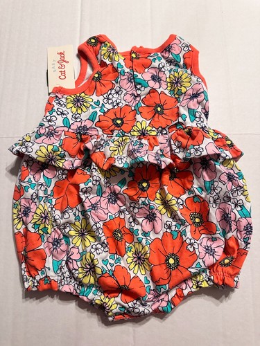 Baby Girls' Flower Romper - Cat & Jack Floral Print 18M, Multicolored - Picture 2 of 6