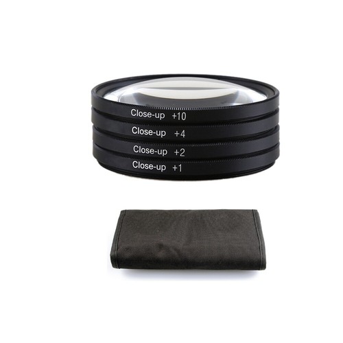 49/52/55/58/62/67/72/77mm +1+2+4+10 Close Up Macro Lens Optical Glass Filter Kit - Picture 2 of 19