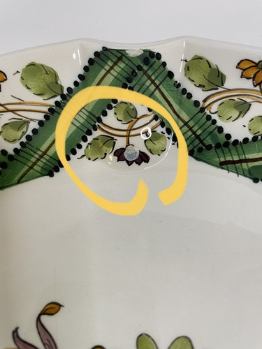 Este Ceramiche Italy Floral plate RARE READ - Picture 3 of 13