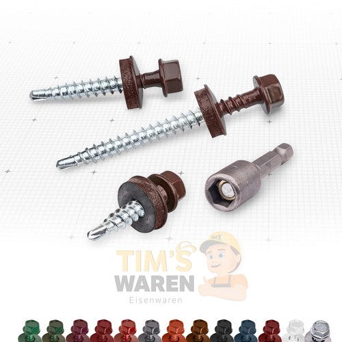 Trapezblech Schrauben RAL BIT inkl. Trapezblech Bohrschrauben selbstbohrend Dach - Bild 25 von 31