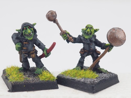 MACROCOSMO 28MM FANTASY GOBLIN ARCHERS X 20. DIPINTO. BLU 1774 - Foto 3 di 8