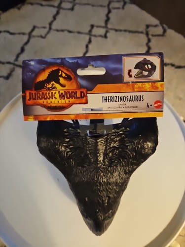 Mattel Jurassic World Dominion Therizinosaurus Dinosaur Mask Movie Moveable Jaw - Picture 3 of 6