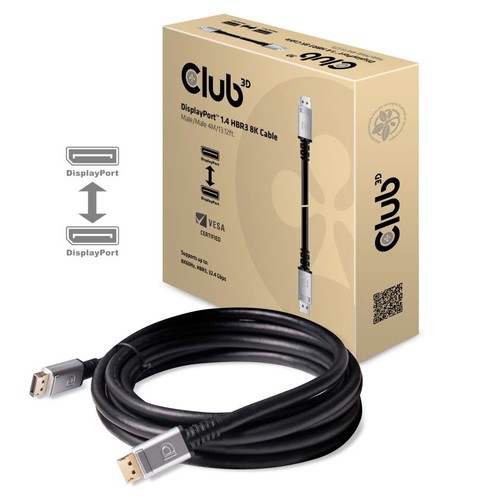 Club 3D DisplayPort/DisplayPort 1.4 HBR3 8K Kabel, 4m - Bild 2 von 5
