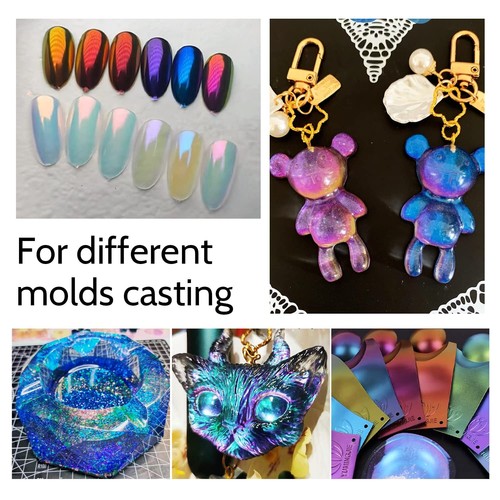 10 Colors Chameleon Mica Powder Epoxy Resin Color Pigment Powder Color Shift - Picture 4 of 5
