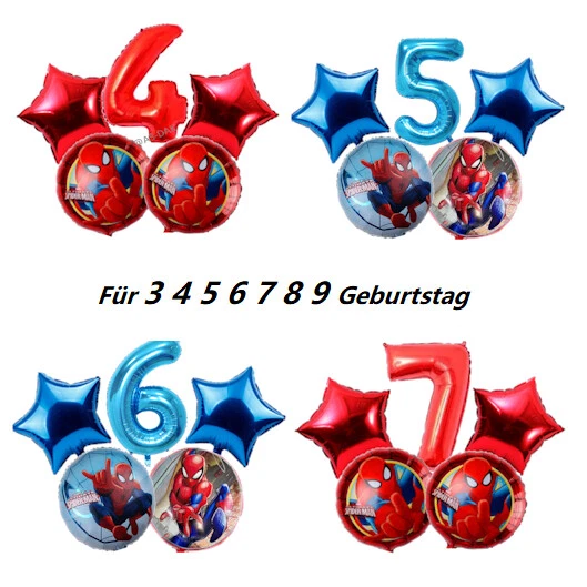 Spiderman Folien Helium Luft Ballon Für 3-9 Jungen Kinder Geburtstag Party Deko - Bild 1 von 1