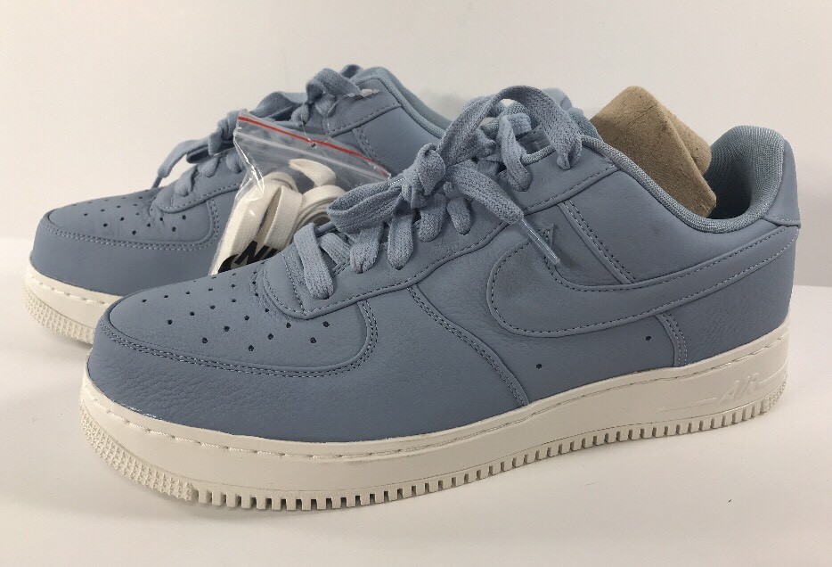NIKE Mens Lab Air Force 1 Low Blue Grey Leather Size 11 NIKE Mens Lab Air Force 1 Low Blue Grey Leather Size 11