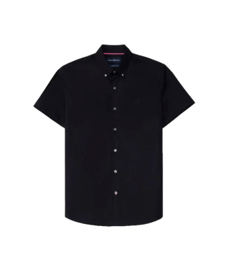 PSYCHO BUNNY MENS BLACK PSYCHO BUNNY DRESS SHIRT B6Q351B200