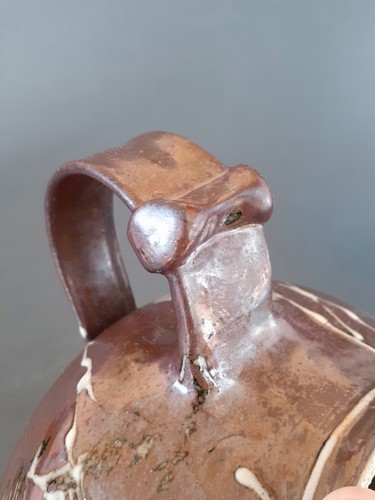 Vintage art Pottery stoneware brown teapot 10 inches - Picture 9 of 12