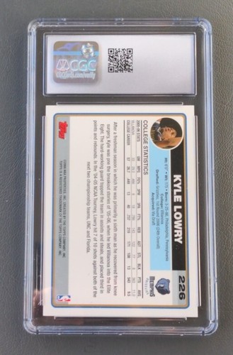 2006-07 Topps #226 Kyle Lowry RC Rookie CGC 10 GEM MINT Memphis Grizzlies - Picture 2 of 2