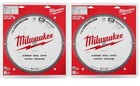 2 MILWAUKEE 14" ALUMINUM METAL CUTTING CARBIDE CIRCULAR SAW BLADE 80T 48-40-4370
