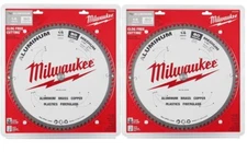 2 MILWAUKEE 14" ALUMINUM METAL CUTTING CARBIDE CIRCULAR SAW BLADE 80T 48-40-4370
