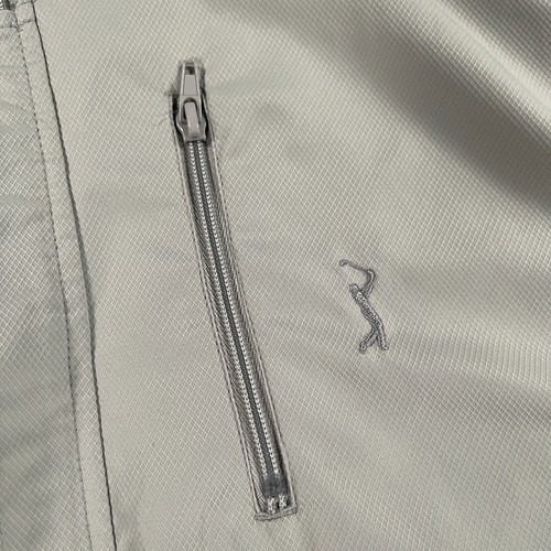 Vintage PGA Tour Golf Windbreaker Vest Mens XL Grey Full Zip Mock Neck Y2K Logo - Picture 3 of 14
