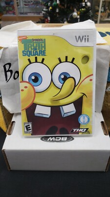CIB SPONGEBOB'S TRUTH OR SQUARE NINTENDO WII VIDEO GAME COMPLETE IN BOX