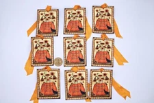 9~Primitive~Thanksgiving~Thankful~Linen Cardstock~Gift~Hang~Tags