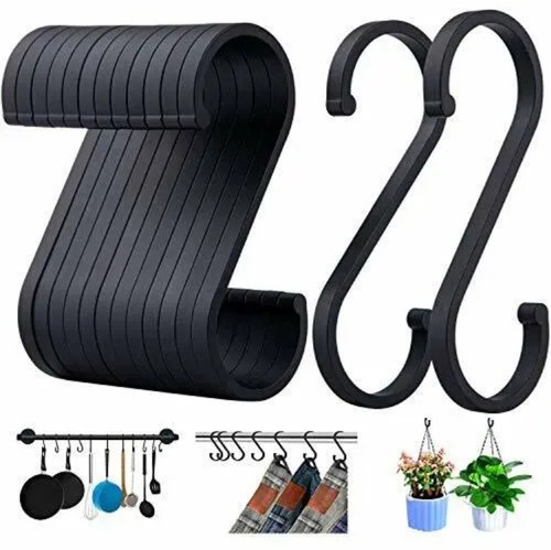 ACMETOP S Hooks, 12 Pack Aluminum S Shaped Hooks, Matte black Finish S Hooks - Picture 5 of 5