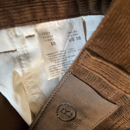 Bogner Herren Cordhose 36 x 32 Freizeit warme Hose dunkelbraun gerader Schnitt - Bild 6 von 12
