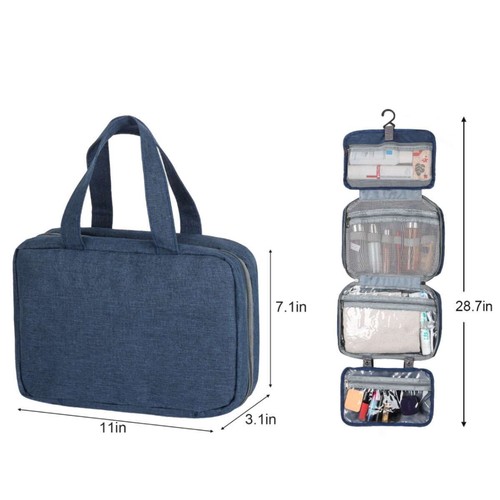 Unisex Large Hanging Travel Toiletry Bag Portable Makeup Organizer Cosmetic bag - Picture 10 of 16