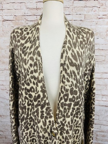 MODA International Victoria Secret Animal Print Over Sized Cardigan Sweater - Picture 6 of 7