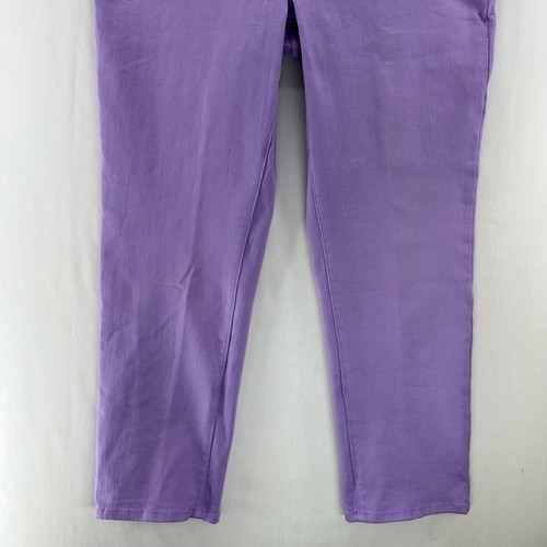 Coldwater Creek Jeans Womens 14 Natural Fit Tapered Ankle Stretch Denim Purple - Picture 4 of 11