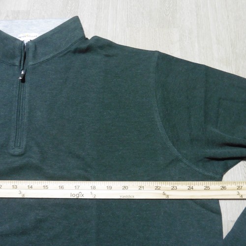PETER MILLAR Mens XL PULLOVER CROWN COMFORT BALSAM GREEN 1/4 ZIP GOLF SWEATER - Picture 6 of 12
