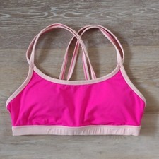 PINK Victoria's Secret Yoga Cross Back Padded Sports Bra Size L