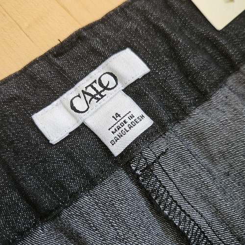 New Cato Classic Pants Womens Sz 14 Relaxed Thigh Straight Leg Denim Dark Wash - Picture 8 of 18